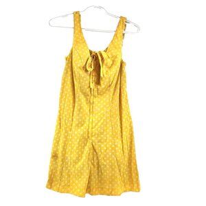 Ceeb of Miami Polka Dot Yellow Swim Dress Swimsuit Bathing Suit Size 38 1960s